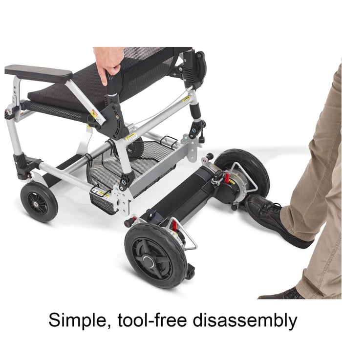 journey zoomer wheelchair Simple, Tool Free Disassembly