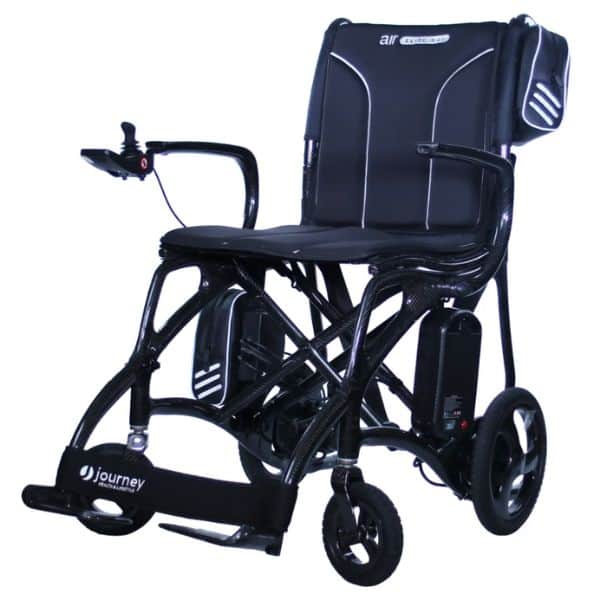 Journey Air Elite Max folding power chair left angle view