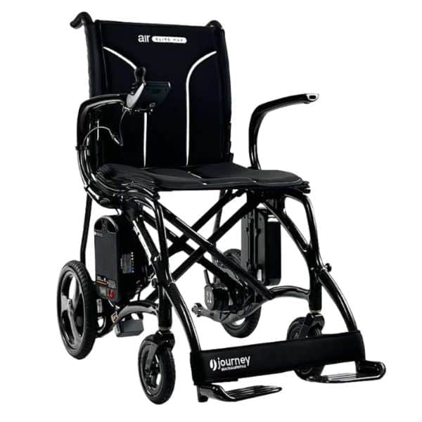 Journey Air Elite Max folding power chair right front angle view