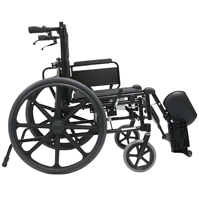 KarmanKM-5000LightweightRecliningWheelchairSidePictureWithFootrest