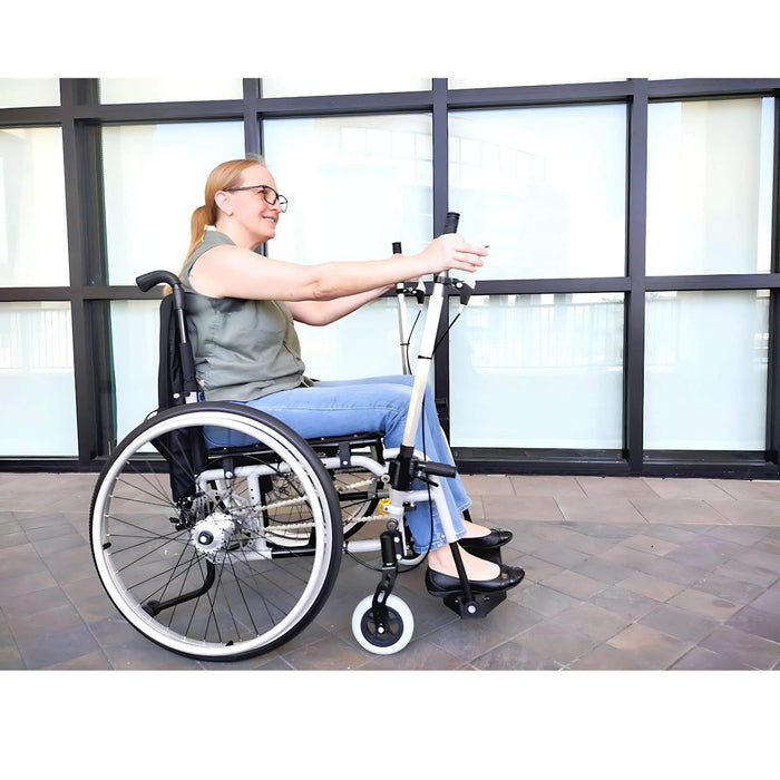 Jackdrive 2.0 Multi Speed Lever Drive Wheelchair Levers Being Used by Lady