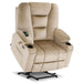 MCombo Small-Wide 6160-R7561 Power Lift Recliner Chair in Beige Color