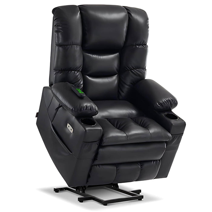 MCombo Large Dual Motor Power Lift Recliner Chair 7634 in Black Color