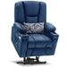 MCombo Electric Power Lift Recliner Chair 7507 Faux Leather in Blue Color