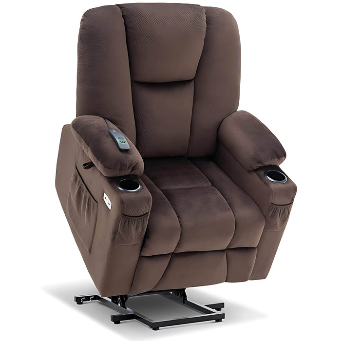 MCombo Electric Power Lift Recliner Chair 7507 Fabric in Brown Color