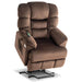 MCombo Lay Flat Dual Motor Power Lift Recliner Chair 7630 in Brown Color