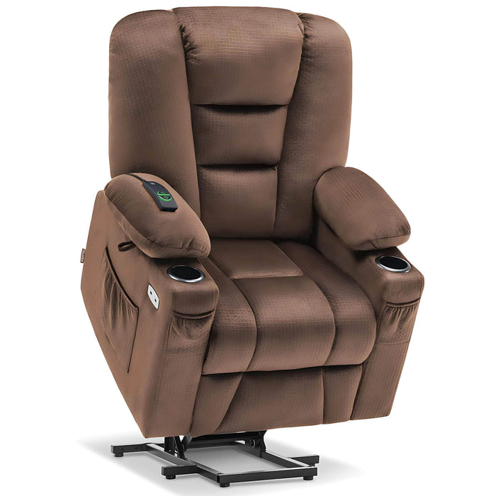 MCombo Small-Regular 7569 Power Lift Recliner Chair in Brown Color