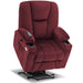 MCombo Electric Power Lift Recliner Chair 7507 Fabric in Burgundy Color