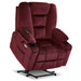 MCombo Small-Wide 6160-R7561 Power Lift Recliner Chair in Burgundy Color