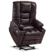 MCombo Large Dual Motor Power Lift Recliner Chair 7634 in Dark Brown Color