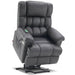 MCombo Power Lift Recliner Chair 7533 Faux Leather Material in Dark Grey