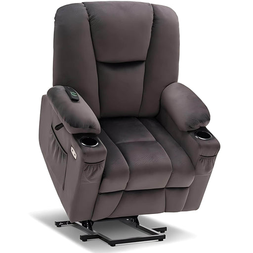 MCombo Electric Power Lift Recliner Chair 7507 Fabric in Grey Color