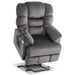 MCombo Lay Flat Dual Motor Power Lift Recliner Chair 7630 in Grey Color