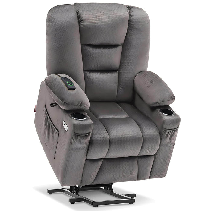 MCombo Small-Regular 7569 Power Lift Recliner Chair in Grey Color