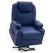 MCombo Large Size 7516 Power Lift Recliner Chair 7040 Series Faux Leather in Blue Color