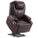 MCombo Large Size 7516 Power Lift  Recliner Chair 7040 Series Faux Leather in Dark Brown Color