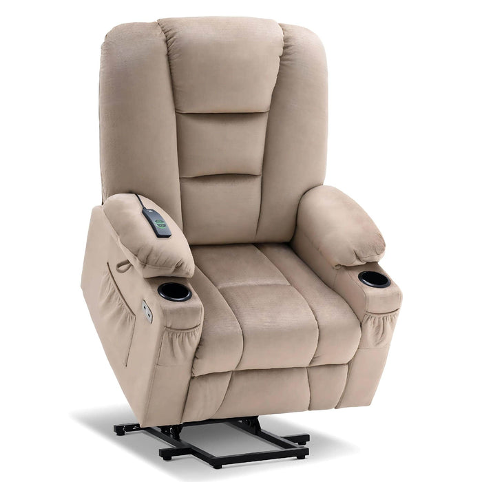 MCombo Large-Regular 7549 Power Lift Recliner Chair in Beige Color