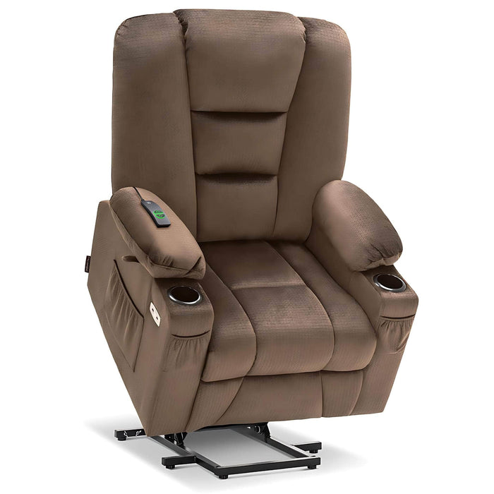 MCombo Large-Regular 7549 Power Lift Recliner Chair in Brown Color