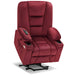 MCombo Large-Regular 7549 Power Lift Recliner Chair in Burgundy Color