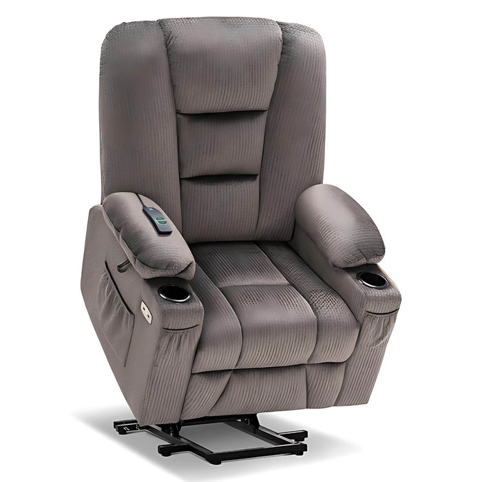 MCombo Large-Regular 7549 Power Lift Recliner Chair in Grey Color