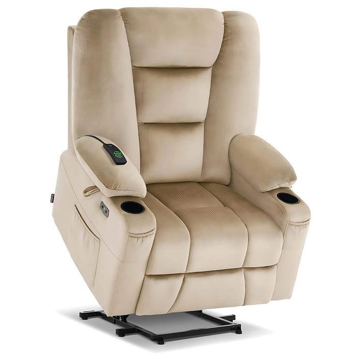 MCombo Large-Wide R7541 Power Lift Recliner Chair in Beige Color