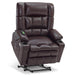 MCombo Large-Wide Dual Motor Power Lift Recliner Chair Faux Leather R7891 in Dark Brown Color