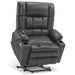 MCombo Large-Wide Dual Motor Power Lift Recliner Chair Faux Leather R7891 in  Grey Color