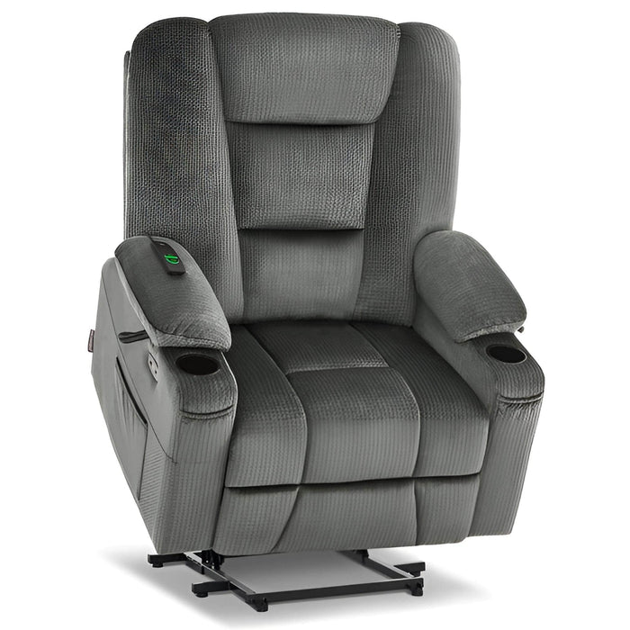 MCombo Large-Wide R7541 Power Lift Recliner Chair in Grey Color