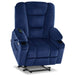 MCombo Large-Wide R7541 Power Lift Recliner Chair in Navy Blue Color