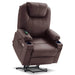 MCombo Large Dual Motor Power Lift Recliner Chair 7815 in Light Brown