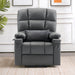 MCombo Dual Motor Large-Regular Power Lift Recliner Chair Faux Leather 7680 in Dark Grey Color in Room