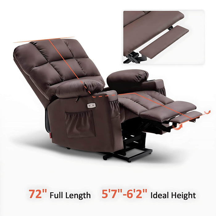 MCombo_Dual_Motor_Large-Regular_Power_Lift_Recliner_Chair_Faux_Leather_7680_in_Light_Brown_Color_72_inch_Full_Length_and_5 foot 7 to 6 foot 2 Ideal Height