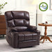 MCombo_Dual_Motor_Large-Wide R7688 Power Lift Recliner Chair Faux Leather in Dark Brown Color in Room 