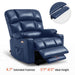 MCombo Dual Motor Large-Wide R7688 Power Lift Recliner Chair Faux Leather in Navy Blue Color 4.7 inch Extended Footrest and 5 foot 7_ to 6 foot 2 Ideal Height