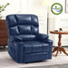 MCombo Dual Motor Large-Wide R7688 Power Lift Recliner Chair Faux Leather in Navy Blue Color in Room