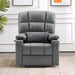 MCombo Dual Motor Medium-Regular 7679 Power Lift Recliner Chair Faux Leather in Dark Grey Color in Room