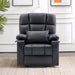 MCombo Dual Motor Medium-Regular 7679 Power Lift Recliner Chair Faux Leather in Black Color in Room