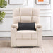 MCombo Dual Motor Medium-Regular 7679 Power Lift Recliner Chair Faux Leather in Cream-White Color in Room