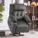 MCombo Medium-Regular Dual Motor Power Lift Recliner Chair Fabric 7661 in Grey Color in Room