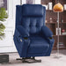 MCombo Large-Regular Dual Motor Power Lift Recliner Chair Fabric 7662 in Navy Blue Color in Room