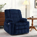 MCombo Dual Motor Small-Regular Size 7893 Power Lift Recliner Chair Fabric in Navy Blue Color in Room