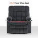 MCombo Dual Motor Medium-Wide Size R7897 Power Lift Recliner Chair Fabric in Dark Grey Color 27.2 inch Extra Wide Seat