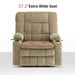 MCombo Dual Motor Medium-Wide Size R7897 Power Lift Recliner Chair Fabric in Beige Color 27.2 inch Extra Wide Seat