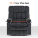 MCombo Dual Motor Large-Wide Size R7891 Power Lift Recliner Chair Fabric in Dark Grey Color 27.2 inch Extra Wide Seat