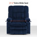 MCombo Dual Motor Large-Wide Size R7891 Power Lift Recliner Chair Fabric in Navy Blue Color 27.2 inch Extra Wide Seat