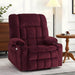 MCombo Dual Motor Large-Wide Size R7891 Power Lift Recliner Chair Fabric in Burgundy Color in Room