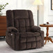 MCombo Dual Motor Large-Wide Size R7891 Power Lift Recliner Chair Fabric in Coffee Color in Room