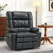 MCombo Large-Wide Dual Motor Power Lift Recliner Chair Faux Leather R7891 in Black Color in Room