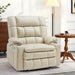 MCombo Medium-Wide Dual Motor Power Lift Recliner Chair Faux Leather R7897 in Cream White Color in Room