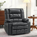 MCombo Small-Wide Dual Motor Power Lift Recliner Chair Faux Leather R7894 in Black Color in Room